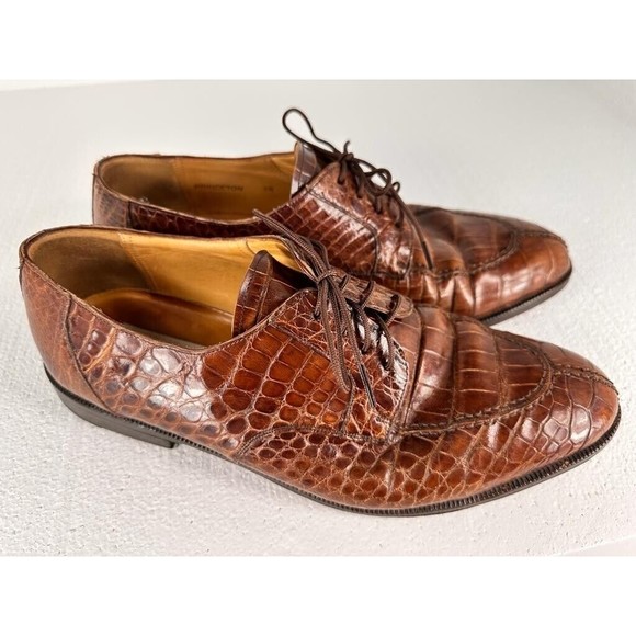 GENTLY USED .. Mezlan Alligator, Brown, Shoes Size: 9.5 - Picture 1 of 13